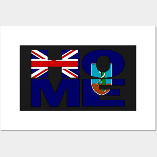 Montserrat Collections Flag Spelling HOME - Soca Mode Posters and Art